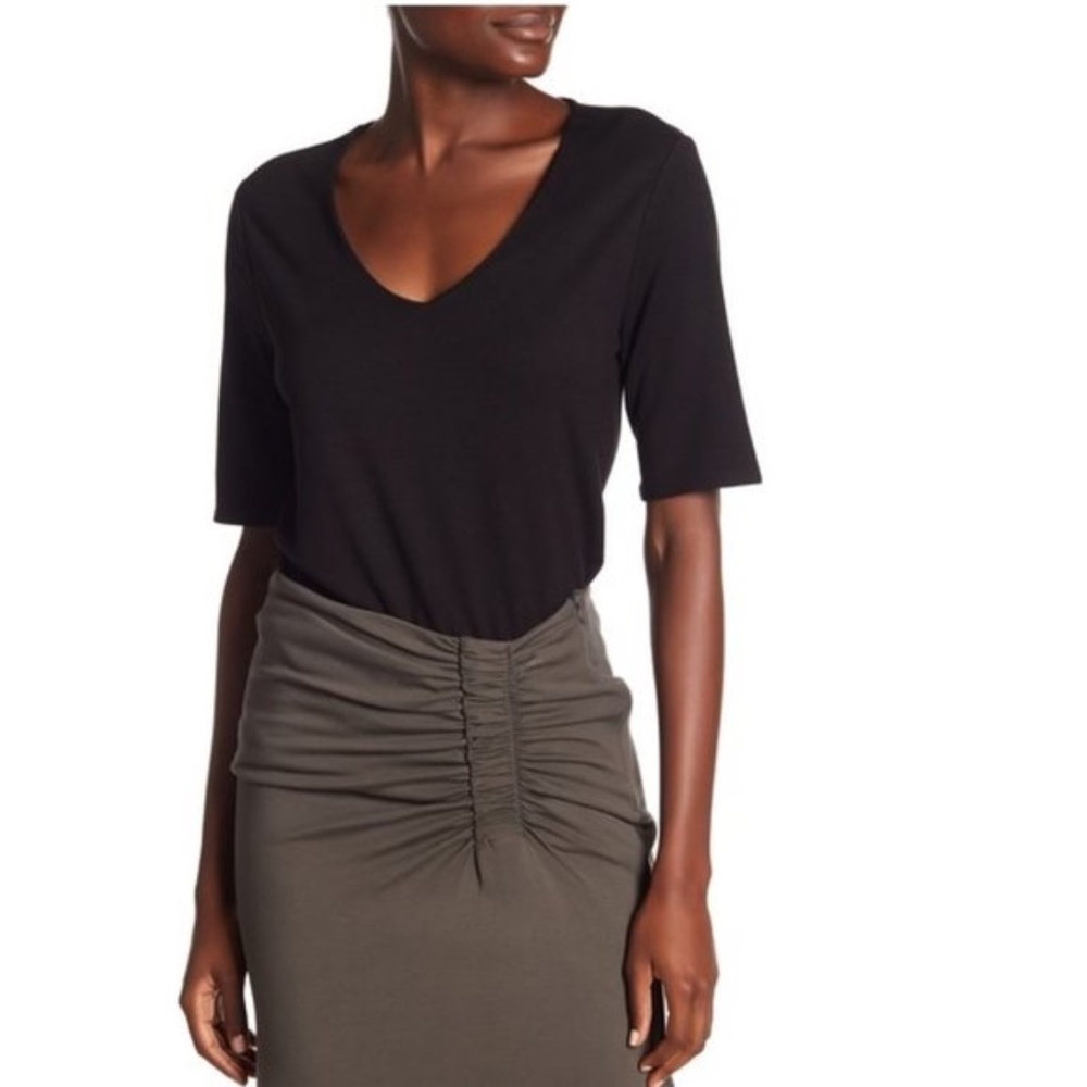 Gibson Clean Ponte V-Neck Tee